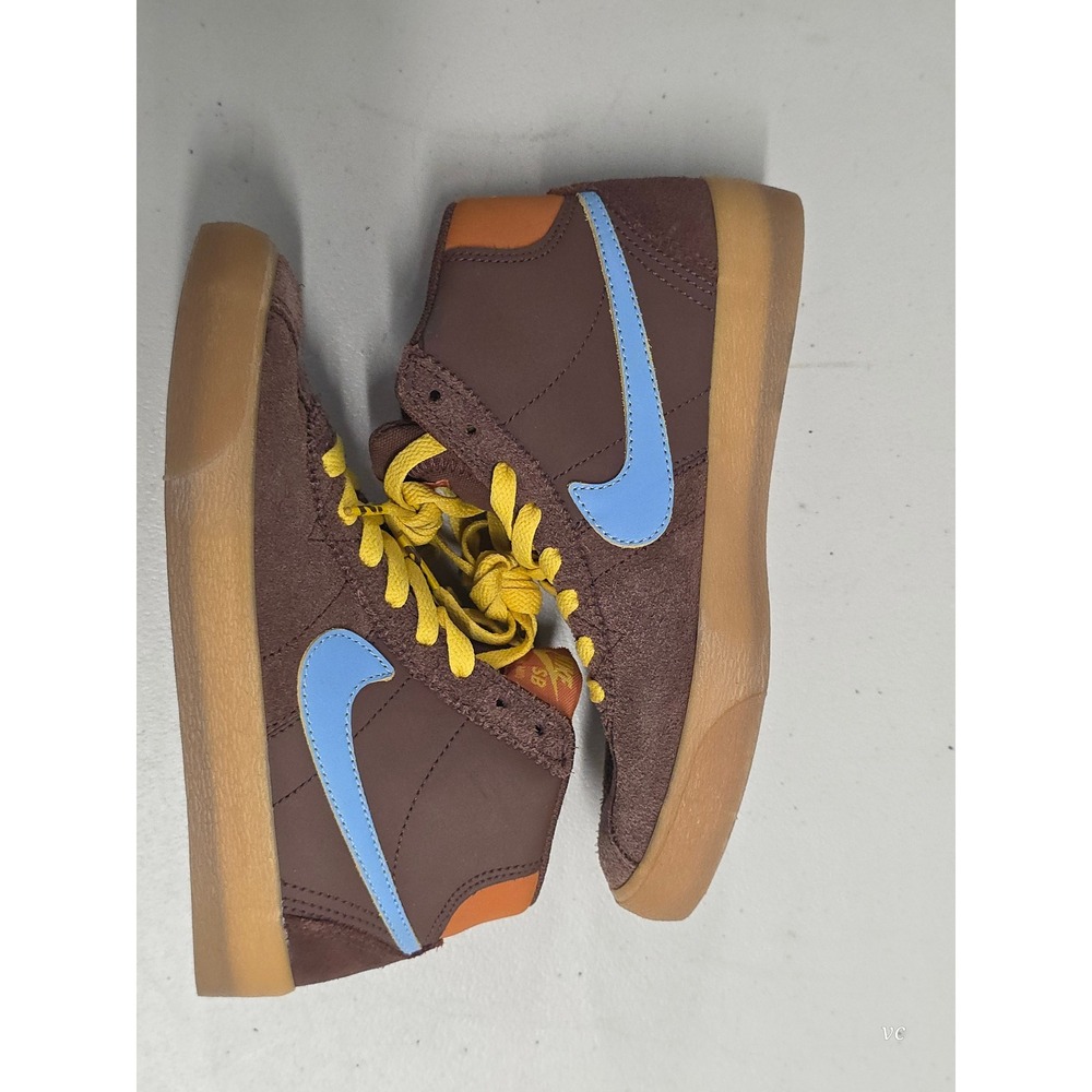 Nike SB Blazer Mid Why So Sad? Brown Blue DX4325-200 Mens Size 5 Skate Shoes